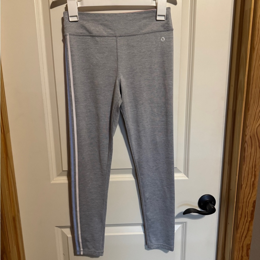 Xersion Gray Kids Size 14 Leggings with Side Stripe